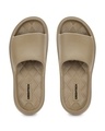 Shop Women's Dark Beige Platform Sliders