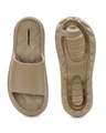 Shop Women's Dark Beige Platform Sliders