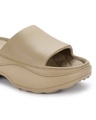 Shop Women's Dark Beige Platform Sliders