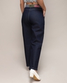 Shop Women's Dark Blue Applique Flared Jeans-Design