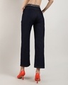 Shop Women's Dark Blue Applique Flared Jeans-Full