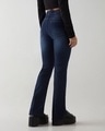 Shop Women's Dark Blue Washed Bootcut Jeans-Design