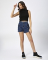 Shop Women's Dark Blue Denim Cargo Shorts