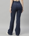 Shop Women's Dark Blue Flared Jeans-Full