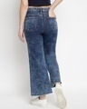 Shop Women's Dark Blue Washed Flared Jeans-Full