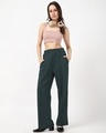Shop Women's Dark Grey Track Pants-Full