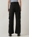 Shop Women's Dark Grey Wide Leg Cargo Jeans-Design