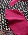 Shop Women's Dark Pink Colour Foil Print Straight Crepe Kurta