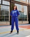 Shop Women's Kim Blue Printed Oversized Co-ordinates-Front