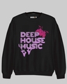 Shop Women's Black Deep house Printed Regular Fit Sweatshirt-Full
