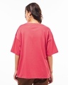 Shop Women's Deep Sea Coral Pink Life At Hogwarts Graphic Printed Oversized T-shirt-Full