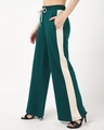 Shop Women's Drak Sea Green Wide Leg  Pants-Front