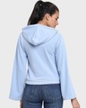 Shop Women's Dusty Blue Flare Sleeve Hoodie-Design