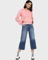 Shop Women's Dusty Pink Flare Sleeve Hoodie-Full