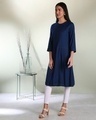 Shop Women's Embroiderred Pocket Classic Blue Kurta-Design