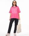 Shop Women's Fandango Pink Chaos Graphic Printed Oversized T-shirt