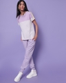 Shop Women's Feel Good Lilac Colorblock T-shirt-Full