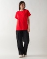 Shop Women's Fiesta Red Boyfriend T-shirt-Full