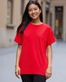 Shop Women's Fiesta Red Boyfriend T-shirt-Front