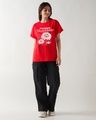 Shop Women's Fiesta Red Day Dreamer Graphic Printed Boyfriend T-shirt-Full