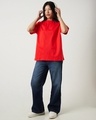 Shop Women's Fiesta Red Oversized T-shirt
