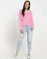 Shop Women's Flat Knit Pink Sweater-Full