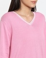 Shop Women's Flat Knit Pink Sweater