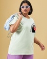 Shop Women's Fog Green Queens Who Slay Graphic Printed Boyfriend Plus Size T-shirt-Design