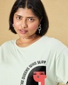 Shop Women's Fog Green Queens Who Slay Graphic Printed Boyfriend Plus Size T-shirt