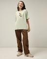 Shop Women's Fog Green Raag Graphic Printed Oversized T-shirt