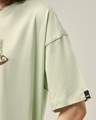 Shop Women's Fog Green Raag Graphic Printed Oversized T-shirt