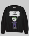 Shop Women's Black Free Jokes Printed Regular Fit Sweatshirt-Full
