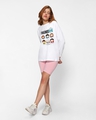 Shop Women's White Friends Life Graphic Printed Oversized T-shirt-Full