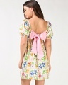 Shop Women's Gardenia All Over Floral Printed Flared Dress-Design
