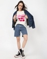 Shop Women's Gardenia Baddie Mode Typography Boyfriend T-shirt-Full