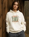 Shop Women's Gardenia Class Of 1987 Graphic Printed Oversized Hoodies-Front