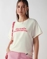 Shop Women's Gardenia Eww Typography Boyfriend T-shirt-Front