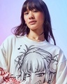Shop Women's Gardenia Graphic Printed Oversized Sweatshirt