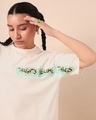 Shop Women's Gardenia Typography Oversized T-shirt