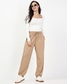 Shop Women's Ginger Root Brown Oversized Joggers