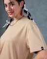 Shop Women's Brown Oversized T-shirt