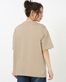 Shop Women's Ginger Root Brown Oversized T-shirt-Full