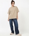 Shop Women's Ginger Root Brown Oversized T-shirt