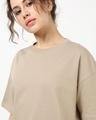 Shop Women's Ginger Root Brown Oversized T-shirt