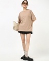 Shop Women's Ginger Root Brown Oversized T-shirt