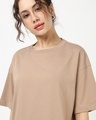 Shop Women's Ginger Root Brown Oversized T-shirt