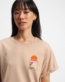 Shop Women's Ginger Root Brown Pocket Shine Graphic Printed Boyfriend T-shirt