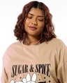 Shop Women's Ginger Root Brown Sugar And Spice Graphic Printed Oversized Plus Size T-shirt