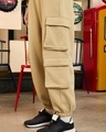 Shop Women's Ginger Root Brown Super Loose Fit Brushed Cargo Joggers