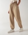 Shop Women's Ginger Root Brown Super Loose Fit Joggers-Front